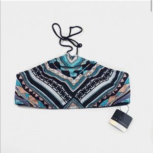 LA Hearts Patterned Halter Bikini Top